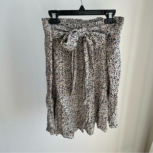 Madewell Floral Mini Skirt with Tie
